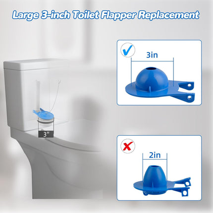 2 pcs Toilet Flapper Replacement, Compatible with Lowes AquaSouce Original 3" Flapper Replacement for 1.28 GPF Toilets (98923, 312795, 352027, 395280, 12293)-Water Saving, Easy to Install.