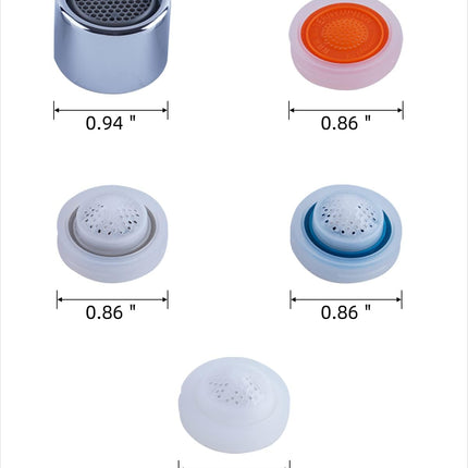 3 Pcs Faucet Aerator, Female Thread Kitchen Sink Aerators, 1.2, 1.5, 1.8, 2.5 GPM Flow Restrictor Replacement Parts, Bathroom, 15/16-Inch 22mm Female Thread-Chrome.