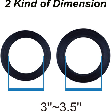 Universal Toilet Tank To Bowl Gaskets with 3 Set Brass Hardware Kits Fits Most 3-Inch 3.5-Inch flush valve opening 2-Piece Toilet Tanks.
