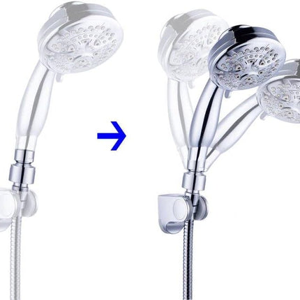 Shower Head Swivel Ball Joint Adapter, Ball Joint Adjustable Shower Arm Connector Universal Showering Component-Polished Chrome.