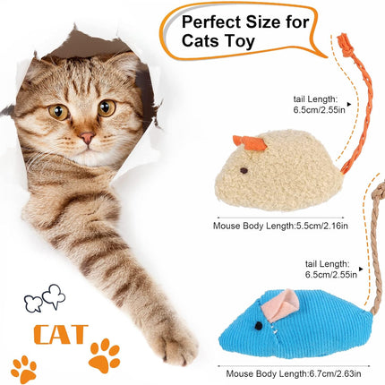 9 Pcs Cat Mouse Toys, Catnip Cat Toys, Chew Toys for Cat, Soft Plush Catnip Cat Toys, Mice Toys with String Tails Interactive Play for Cat, Puppy, Kitty Kitten.