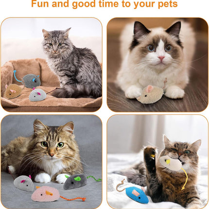 9 Pcs Cat Mouse Toys, Catnip Cat Toys, Chew Toys for Cat, Soft Plush Catnip Cat Toys, Mice Toys with String Tails Interactive Play for Cat, Puppy, Kitty Kitten.