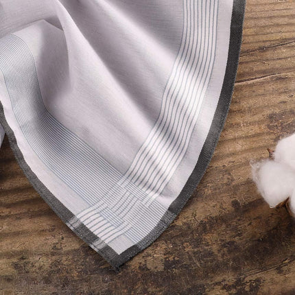 12 Pcs 100% Cotton Men’s Plaid Handkerchief, Soft Hanky with Classic Stripe, Ideal Gift Set for Men. (4 Styles) (Plaid).