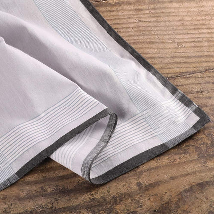 12 Pcs 100% Cotton Men’s Plaid Handkerchief, Soft Hanky with Classic Stripe, Ideal Gift Set for Men. (4 Styles) (Plaid).