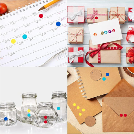 5500PCS Dot Stickers, Small Circle Stickers, 6mm Color Coding Label Calendar Sticker, Colorful Round Dots Sticker for Toddlers Activity School Office Home 10 Colors.