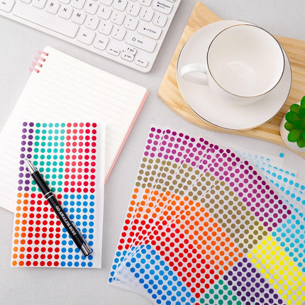 5500PCS Dot Stickers, Small Circle Stickers, 6mm Color Coding Label Calendar Sticker, Colorful Round Dots Sticker for Toddlers Activity School Office Home 10 Colors.