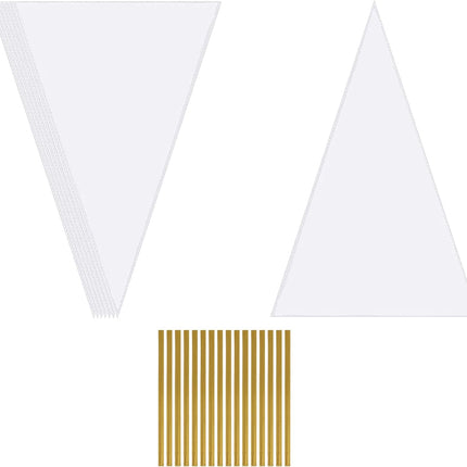 200 Pcs Clear Cone Bags Triangle Goody Bags Plastic Bags with Twist Ties Clear Cello Cellophane Bags Transparent Party Treat Sweets Bags for Baking Candy Wrapping.