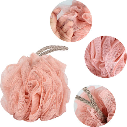 Store Bath Sponges Shower Loofahs Large Mesh Balls Sponge 4 Colors for Body Wash Bathroom Men Women - Pack of 4 Scrubber Cleaning Loofah Bathing Accessories (50g).