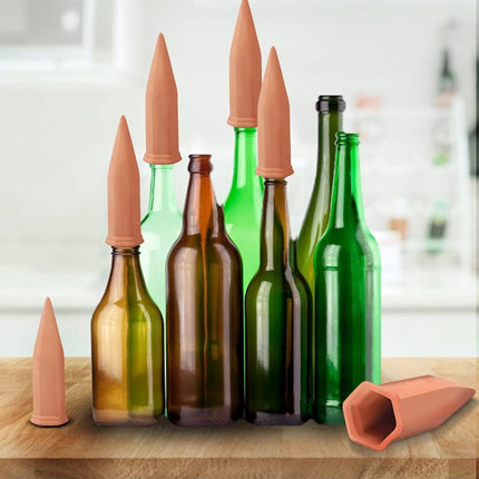 Store 10PCS Plant Watering Stakes Automatic Plant Drippers Waterers for Vacations Plant Watering Devices Terracotta Self Waterinq Spikes for Wine Bottles Great for Indoor Outdoor Plants.