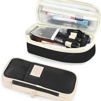 Pencil Case, Large Capacity Aesthetic Pen Cases with Durable Zipper, Big Stationery Pencil Pouch for Women & Men.