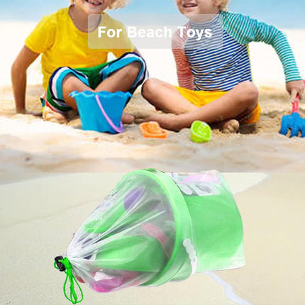 16 Pcs Mesh Small Toy Bags for Storage, 3 Sizes Reusable Mesh Drawstring Produce Bags Puzzle Bag for Kids Storage Playroom Organization, Fruits, Vegetable.