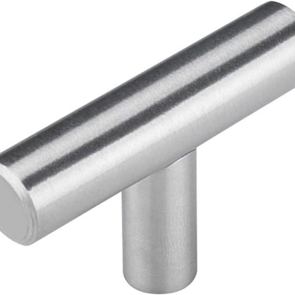10 Pack Brushed Nickel Cabinet Knobs Cabinet Hardware - Brushed Nickel Drawer Knobs Kitchen Cabinet Knobs T Bar Drawer Pull Knobs 1/2 inch Diameter Overall Length 50mm.