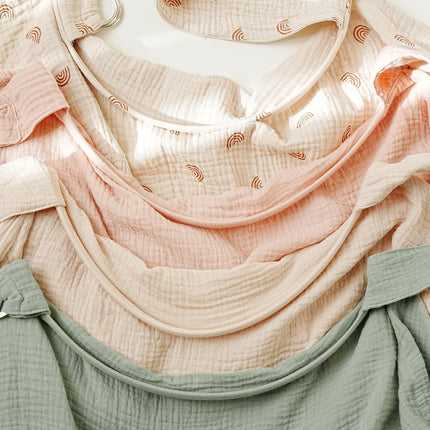 Muslin Nursing Covers for Breastfeeding, Privacy Breast Feeding Cover with Arch Neckline, 100% Cotton Nursing Apron.