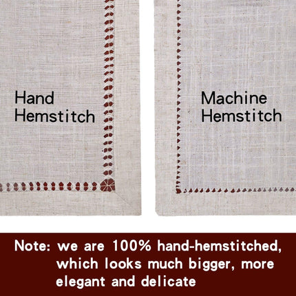 Handmade Hemstitch Gray Dining Table Runner Or Dresser Scarf, Rectangular 14 by 72 Inch.