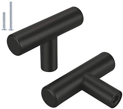 (50 Pack) Cabinet Knob Black Stainless Steel Drawer Knobs - HD201BK Matte Black Kitchen Cabinet Hardware.