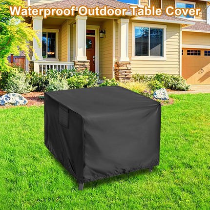 Outdoor Table Cover Square, 34 inch Square Patio Table Cover, Waterproof Small Table Cover Outdoor Patio Furniture Cover - 34'' x 34'' x 28''.