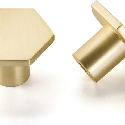 5 Pack Cabinet Knobs Gold Kitchen Drawer Knobs - LS6275GD Gold Cupboard Knobs Kitchen Cabinet Hardware Gold Drawer Knobs Cabinet Door Knobs.