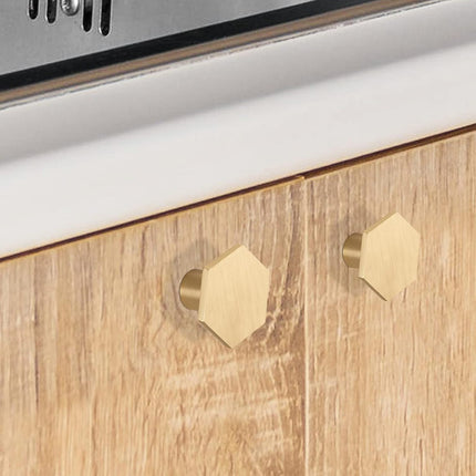 5 Pack Cabinet Knobs Gold Kitchen Drawer Knobs - LS6275GD Gold Cupboard Knobs Kitchen Cabinet Hardware Gold Drawer Knobs Cabinet Door Knobs.