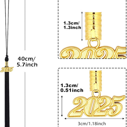 2025 Graduation Tassel, 1Pcs Graduation Cap Tassel 2025 Grad Graduation Tassel for 2025 Graduation Ceremonies Accessories (Black).