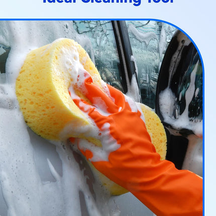 5-Pack Car Wash Sponges, 9.1" x 4.3" x 2.4" Large Sponges, Extra Thick Foam Kit for All-Purpose Cleaning, Ideal Washing Sponges for Kitchen, Bathroom, Household.