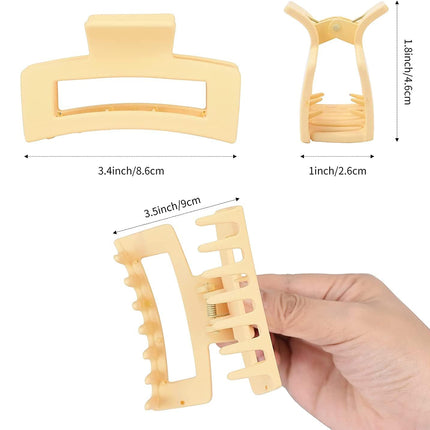 5 Pcs Hair Claw Clips-Nonslip Large Claw Clip Strong Hold Hair Clips Suitable for Women Fashion Hair Styling Accessories.