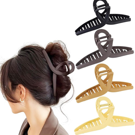Big Hair Claw Clips - Butterfly Hair Accessories for Women and Girls,Butterfly Claw Clips for Thick Hair - Large Hair Clips for Women (Neutral).