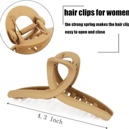 Big Hair Claw Clips - Butterfly Hair Accessories for Women and Girls,Butterfly Claw Clips for Thick Hair - Large Hair Clips for Women (Neutral).
