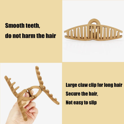 Big Hair Claw Clips - Butterfly Hair Accessories for Women and Girls,Butterfly Claw Clips for Thick Hair - Large Hair Clips for Women (Neutral).