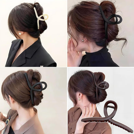 Big Hair Claw Clips - Butterfly Hair Accessories for Women and Girls,Butterfly Claw Clips for Thick Hair - Large Hair Clips for Women (Neutral).