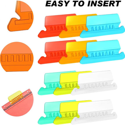 File Folder Tabs Hanging File Folder Labels 60 Sets Plastic File Tabs with Inserts for Hanging Files.