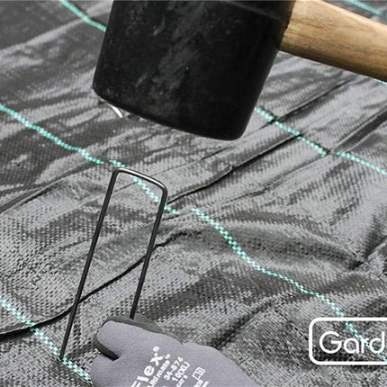 Garden Stakes, Ground Anchors Pegs U Shaped Garden Staples Pins Spikes for Securing Lawn Farm Sod Weed Barrier Landscape Grass Fabric Netting, More Applications 15CM 20 Pcs.