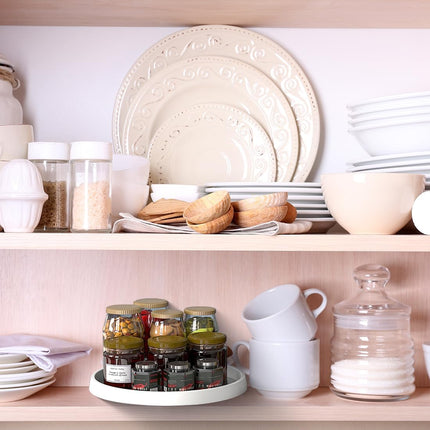 Lazy Susan Turntable Non-Skid Spice Turntable Rack 12-Inch Pantry Storage Organizers for Cabinet Kitchen Fridge Bathroom Countertop Organizing.