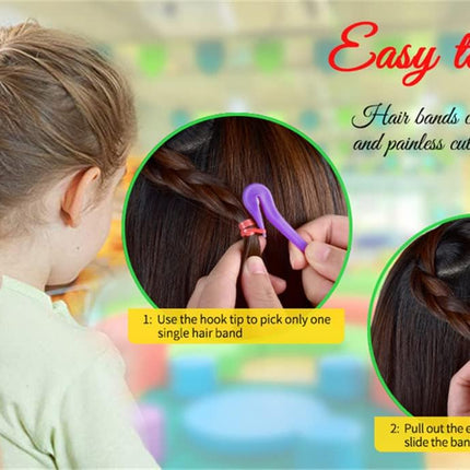 Hair Bands Remover Elastic Hair Ties Cutter,Ponytail Rubber Hairband Cutters Headbands Pony Pick Removal Tool 3 PCS.