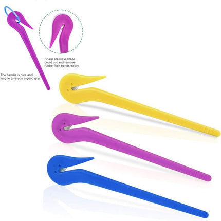 Hair Bands Remover Elastic Hair Ties Cutter,Ponytail Rubber Hairband Cutters Headbands Pony Pick Removal Tool 3 PCS.