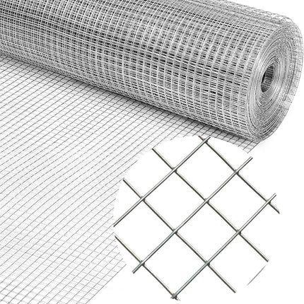Hardware Cloth, Metal Wire Mesh Roll Galvanized Wire Chicken Coop Welded Wire Mesh Fence for Poultry Netting Garden Protection,15.7in x 32.8ft.