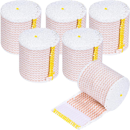 Elastic Bandage Wrap Compression Bandages 6PCS Cotton Elastic Bandage Wrap Roll with Closure for Injury Recovery and Sport Support.