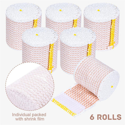 Elastic Bandage Wrap Compression Bandages 6PCS Cotton Elastic Bandage Wrap Roll with Closure for Injury Recovery and Sport Support.