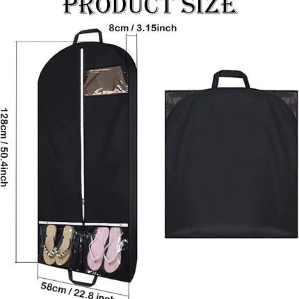 Garment Bags Hanging Clothes Travel, 50.4 Inch Long Suit Bags Cover for Women Dresses and Men Coats.