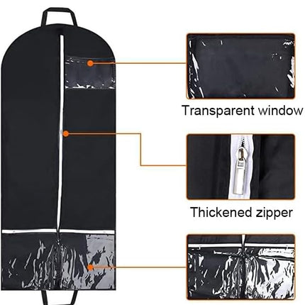 Garment Bags Hanging Clothes Travel, 50.4 Inch Long Suit Bags Cover for Women Dresses and Men Coats.