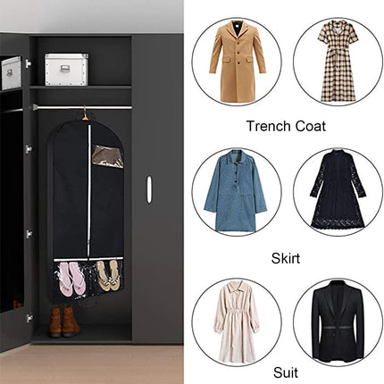 Garment Bags Hanging Clothes Travel, 50.4 Inch Long Suit Bags Cover for Women Dresses and Men Coats.