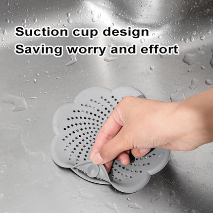3 Pcs Shower Drain Covers Hair Catcher, 5.7 Inch Silicone Kitchen Sink Strainer Bathroom Shower Sink Stopper - Drain Cover Hair Trap, Filter for Kitchen Bathroom Tub.