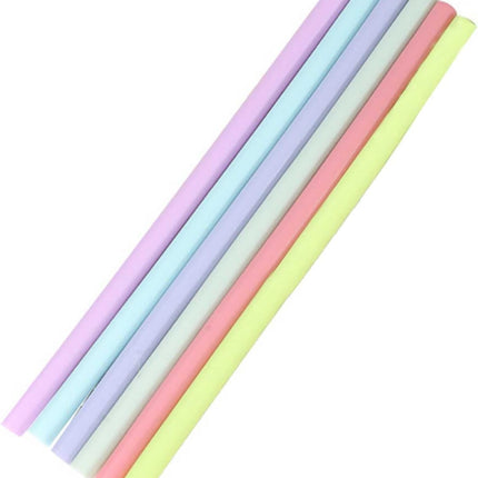 Reusable Silicone Straw, 6 Pcs Colorful Washable Food Grade Silicone Straw with Straw Cleaner.