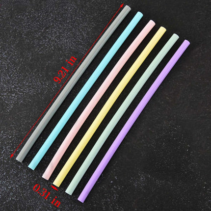 Reusable Silicone Straw, 6 Pcs Colorful Washable Food Grade Silicone Straw with Straw Cleaner.