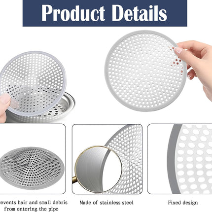 Shower Drain Hair Catcher, Stainless Steel Bathtub Shower Drain Hair Trap Strainer.