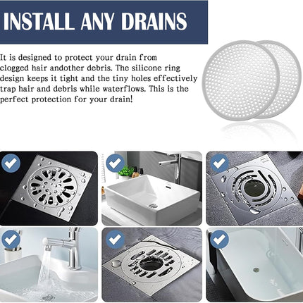Shower Drain Hair Catcher, Stainless Steel Bathtub Shower Drain Hair Trap Strainer.