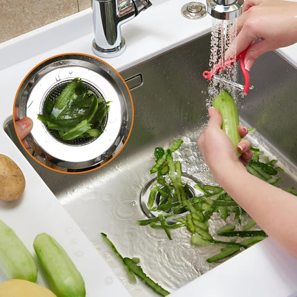 Kitchen Sink Strainer 5 Pcs, 4.5 Inch/11.5cm Stainless Steel Sink Drain Strainer Kit Food Catcher for Kitchen Sink.