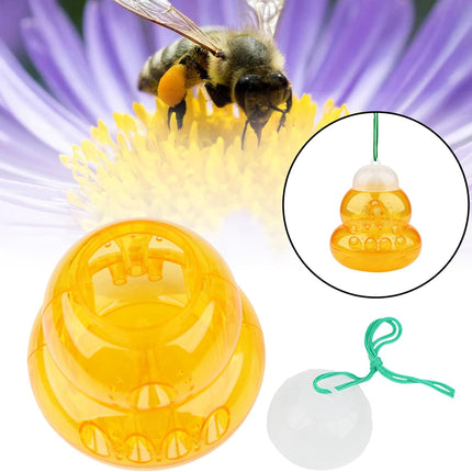 2 Pack Wasp Trap Hornets, Yellow Jackets Wasp Repellent, Hornet Trap, Bee Traps Wasps, Wasp Traps for Outdoors, Effective and Reusable, Safe and Natural, No Bottom Seam.