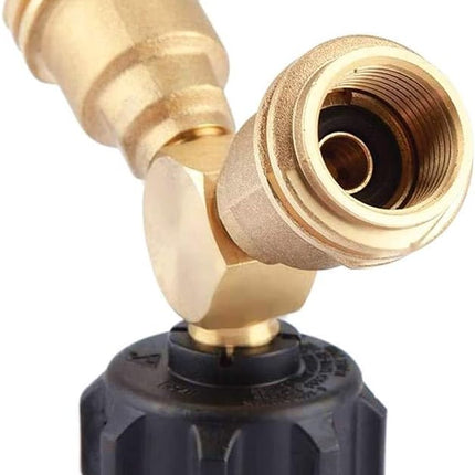 Propane Splitter, Propane Y Splitter Tee Solid Brass with 1-Male QCC and 2-Female QCC for BBQ Grill,Camping Stoves, Gas Burners, Heater, Fire Pit.