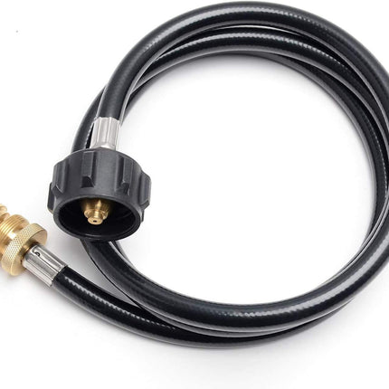 Propane Hose Adapter, Connects 1lb BBQ to 20lb Gas Tanks, for Portable Grill, Buddy Heater, Tabletop Stove, Griddle - QCC1 Connector.