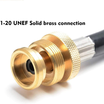 Propane Hose Adapter, Connects 1lb BBQ to 20lb Gas Tanks, for Portable Grill, Buddy Heater, Tabletop Stove, Griddle - QCC1 Connector.